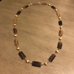 Vintage Brown and Tan Beaded Necklace